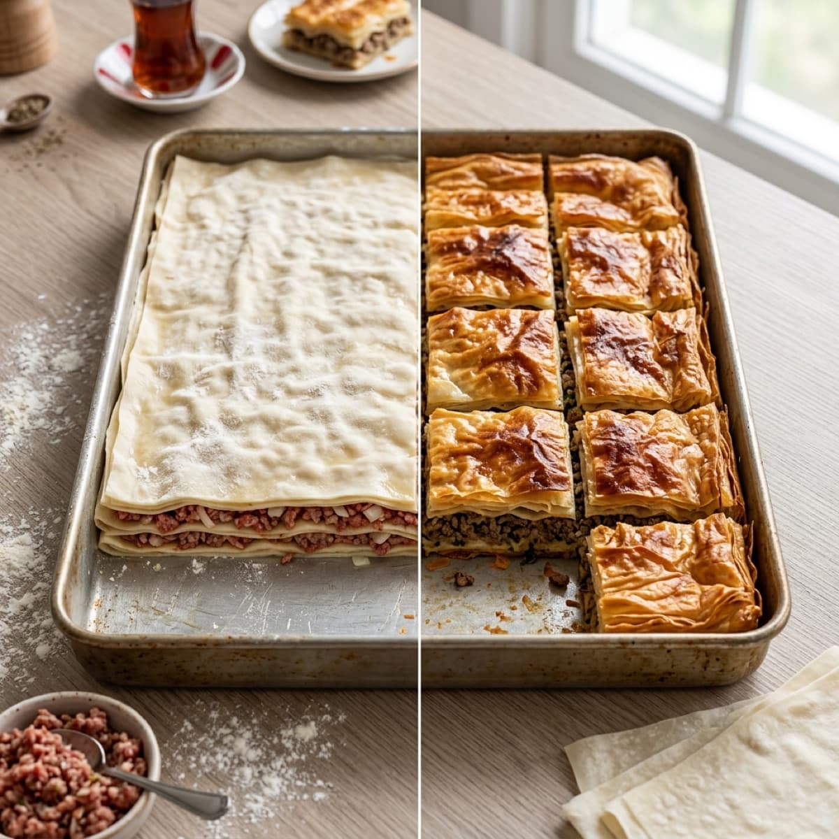 Donuk Kıymalı Su Börek